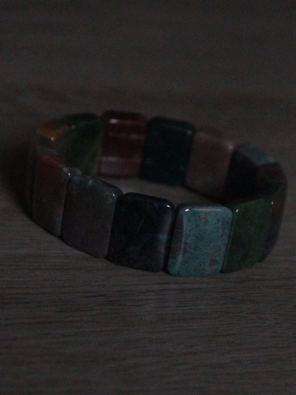 Unknown Brand India Agate Stretch Bracelet